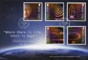 Isle of Man IOM 2018 FDC Stephen Hawking 5v Special Cover Science Physics Stamps