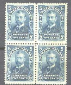 Newfoundland 85 unused(no gum) bl. of 4/SCV160