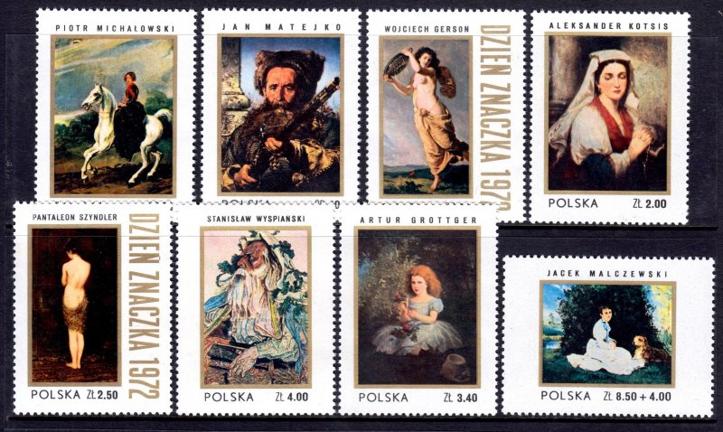 Poland 1972 Paintings Complete Mint MNH Set SC 1908-1914