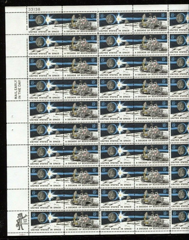 Scott # 1434 - 1435 Space Achievement 8¢ Sheet of 50 Stamps MNH 1971