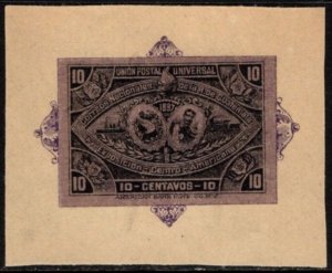 1897 Guatemala Cut Square (Stationery) 10 Centavos Central American Exposition