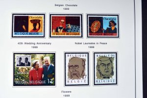 COLOR PRINTED BELGIUM 1976-1999 STAMP ALBUM PAGES (94 illustrated pages)