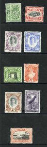 Tonga SG74/82 1942 Set of 9 M/M Cat 70 pounds