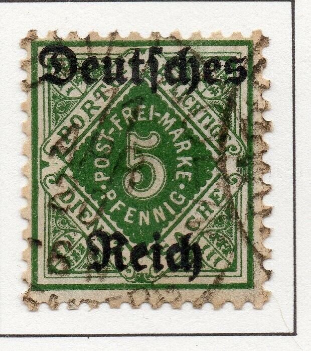 Germany 1920 Early Issue Fine Used 5pf. Optd NW-100741