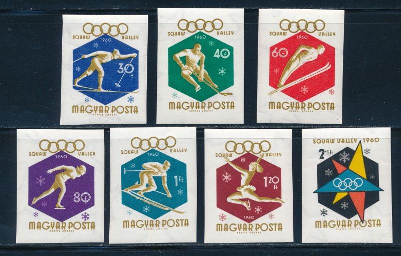 Hungary - Squaw Valley Olympic Games MNH Imperf Set (1960) 