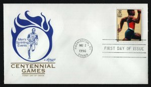 #3068m 32c Men's Running, Artmaster FDC **ANY 5=FREE SHIPPING**