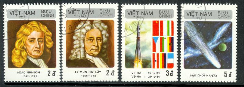 VIETNAM 1986 Complete HALLEY'S COMET Set Sc 1599-1602 CTO Used