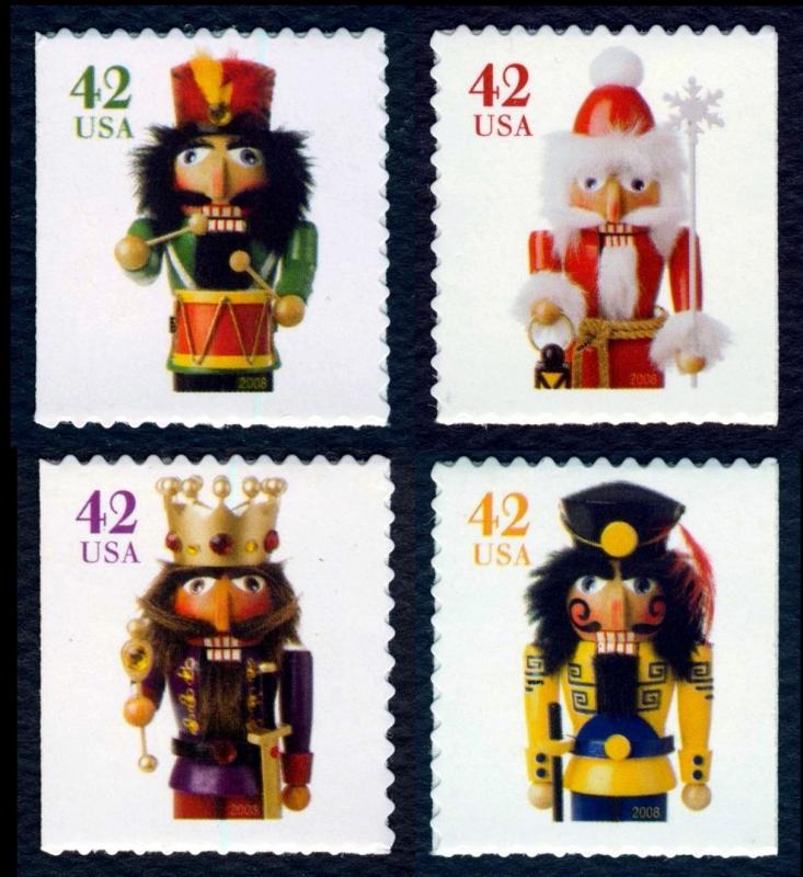 #4364-4367 42c Nutcrackers, Singles, Mint **ANY 4=FREE SHIPPING**