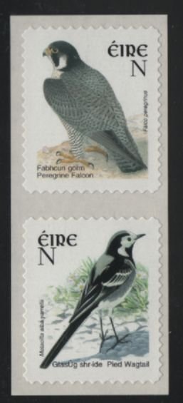 Ireland 2003 MNH Sc 1495a (N) Peregrine falcon, Pied wagtail Coil pair Perf 1...