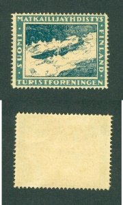 Finland. Poster Stamp. MNH. Tourism Association. River, Boating.