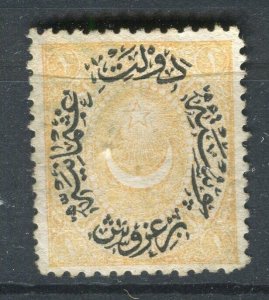 TURKEY; 1876 classic Duloz Optd. issue fine used SHADE OF 1Pi. value