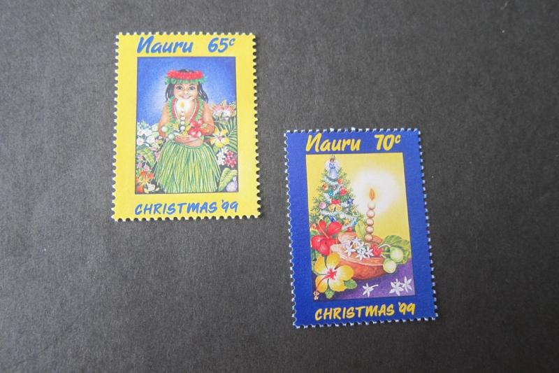 Nauru Sc 472-473 Christmas Set MNH