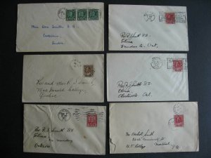 Canada 6 old covers with out of period used high value stamps check them out! 