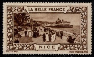 1930's France La Belle Tourism Poster Stamp Nice Unused No Gum