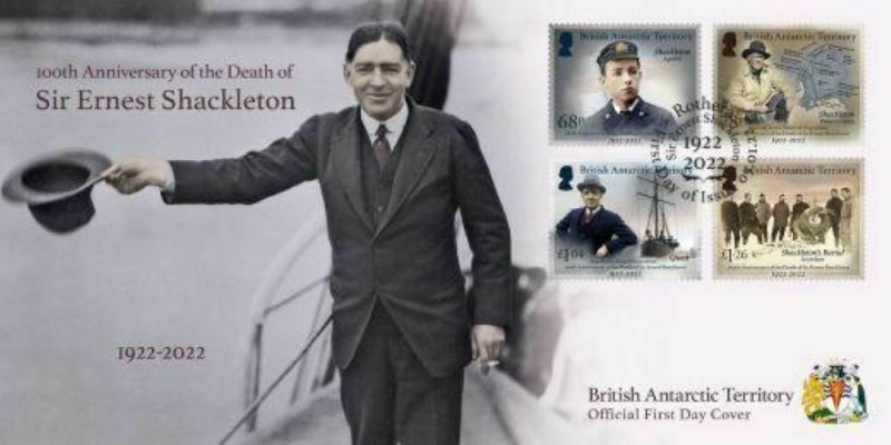 2021/11- BRITISH ANTARCTIC - SIR ERNEST SHACKLETON   FDC 4V complet set MNH** A