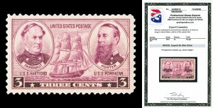 Scott 792 1937 3c Navy Issue Mint Graded Superb 98 NH with PSE CERT