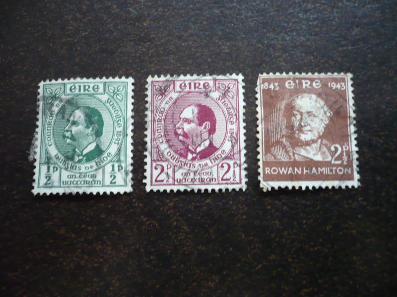 Stamps - Ireland - Scott# 124-125, 127 - Used Part Set of 3 Stamps