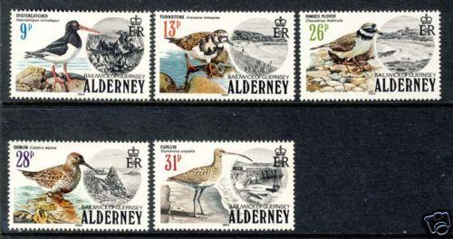 ALDERNEY BIRDS Scott 13-17 MNH (s834)