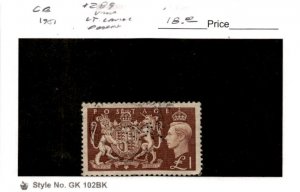 Great Britain, Postage Stamp, #289 Perfin Used, 1951 King George (AC)