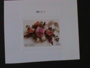 ​UNITED STATES-COLORFUL BEAUTIFUL FOREVER ROSES STAMP MNH VF-W/PLATE NUMBER