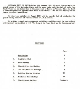 Instructional and Informative Markings of Victoria 1852-1913, NEW pamphlet