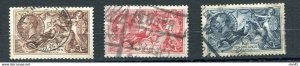 Great Britain 1934 5sh Sc 222-4 Used  Re-engraved 10872