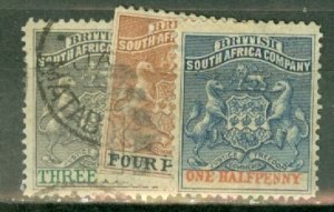 PS: Rhodesia 1-2 mint; 3-5, 7-9, 14 used CV $152.50; scan shows only a few