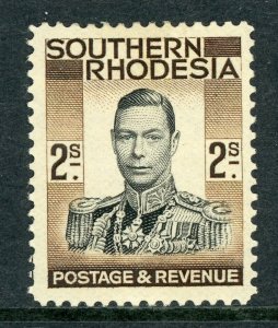 Southern Rhodesia 1937 British KGVI 2' Brown & Black Scott #52 Mint U608