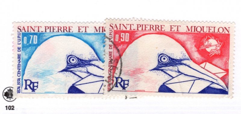 Saint Pierre and Miquelon #432-433 Used - Stamp - CAT VALUE $7.25