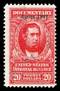 Scott R479 $20.00 1947 Dated Red Revenue Used Fine Cat $14