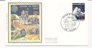 D86823 Stamp Day 1972 Moonlanding FDC Silk Cachet Belgium Tongeren