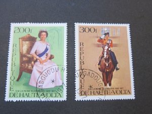 Upper Volta 1977 Sc 436-7 CTO set FU