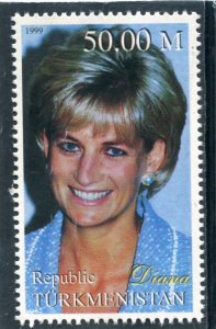 Turkmenistan 1999 PRINCESS DIANA 1 value Perforated Mint (NH)