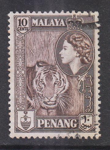 Malaya Penang 1957 Sc 50 10c Used