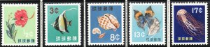1959 Ryukyu Islands complete set MNH Sc# 58 / 62 CV $32.80