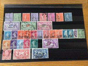 France 1924 - 1927 includes high values used stamps  A6589