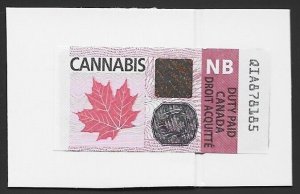 Canada | New Brunswick NB CANNABIS 2018 Marijuana Pot Duty Paid Revenue on Piece-