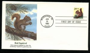 US 2489 29c Red Squirrel - Bklt UA Fleetwood cachet FDC