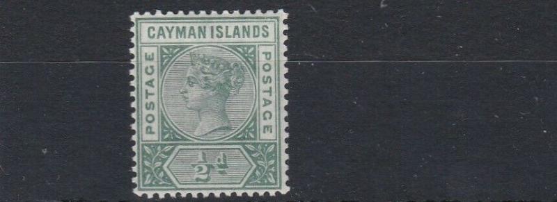 CAYMAN ISLANDS  1900  S G 1A  1/2D PALE GREEN  MH 