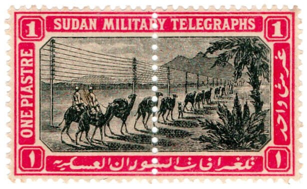 (I.B) Sudan Telegraphs : Military Telegraphs 1pi