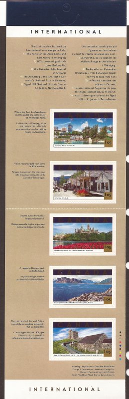2001 Canada - Sc 1904 - MNH VF - Complete Booklet (BK244b) - Tourist Attractions