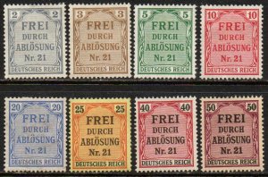 Germany Sc #OL1-OL8 Mint Hinged