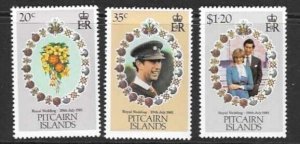 PITCAIRN ISLANDS SG219/21 1981 ROYAL WEDDING  MNH