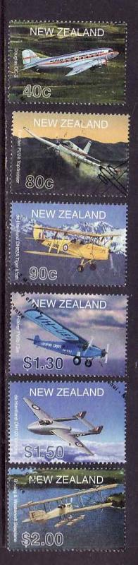 New Zealand-Sc#1714-19-used set-Planes-Aircraft-2001-