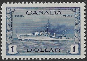 Canada 262  1942  1 Dollar  VF  Mint  NH