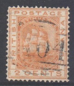 British Guiana Scott 73 - SG127, 1876 Ship 2c used