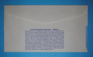 1557 FDC Plate Block Mariner 10 Venus Mercury Fleetwood