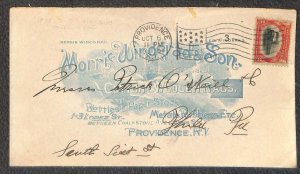 USA 295 STAMP MORRIS WINOGRAD COTTON BOTTLES RHODE ISLAND ADVERTISING COVER 1901