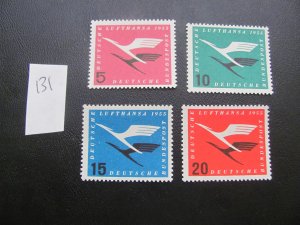 GERMANY 1955 MNH SC C61-64 SET VF/XF  $23 (131)