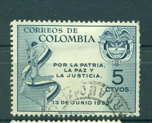 Colombia sc# 622 used cat value $.25